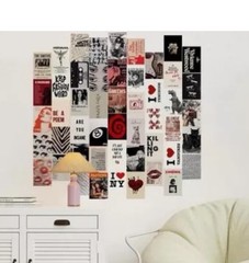 50Pcs Downtown Girl Decor, Wall Collage Kit, Room Aesthetic, 4″x6″ Vintage Photo
