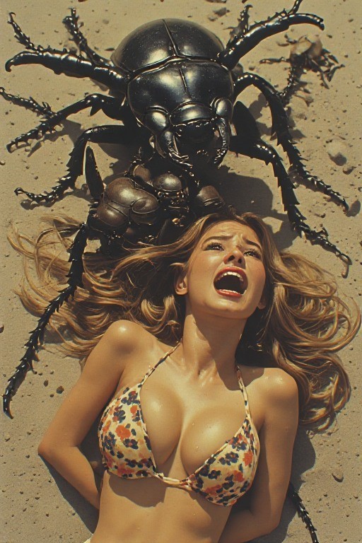 2 ~ 4X6 Glossy Fine Art ‘ BEETLE MONSTER ‘ Photo FANTASY Set ! 211358065