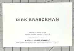 Dirk Braeckman (b. 1958) Art Announcement Card 2008