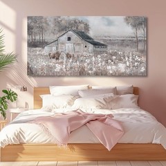 SDYA Landscape Canvas Wall Art Animal Photo Prints White and Brown Wall Hangi…