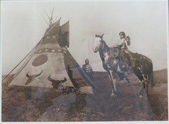 1979 Edward S. Curtis Photograph Of «A Painted Tipi [sic]» By Jean-Antony Du Lac