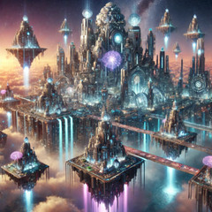 Digital Image PNG Picture Photo Wallpaper Background 3D Space City Fantasy Art