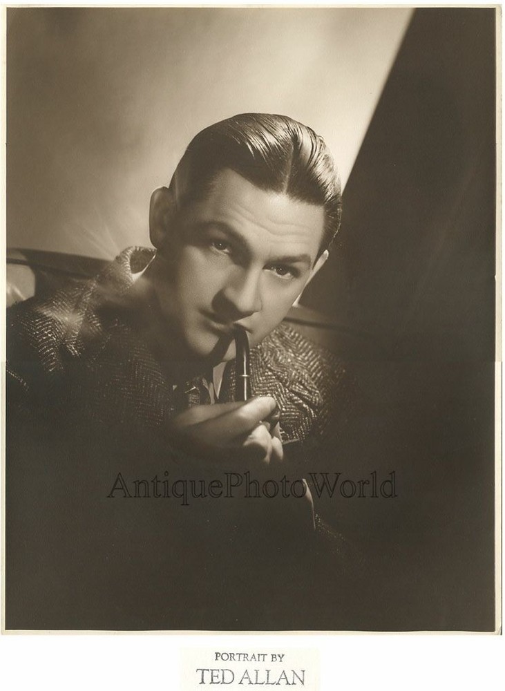 Musician smoking pipe antique art photo by Ted Allan