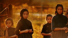 Original Artist Signed Fine Art Portrait Photograph Amish Sisters Barry Jackson