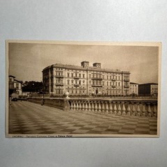 VTG 1930s Postcard Palace Hotel Terrazza Costanzo Ciano Livorno Italy Architect
