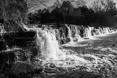 Ozarks Photography Print – Black and White Picture of Natural Dam Falls Arkansas