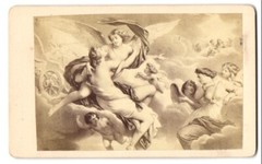 Fotografie unbekannter Fotograf und Ort Gemälde: Psyche´s Aufnahme in den O Akt