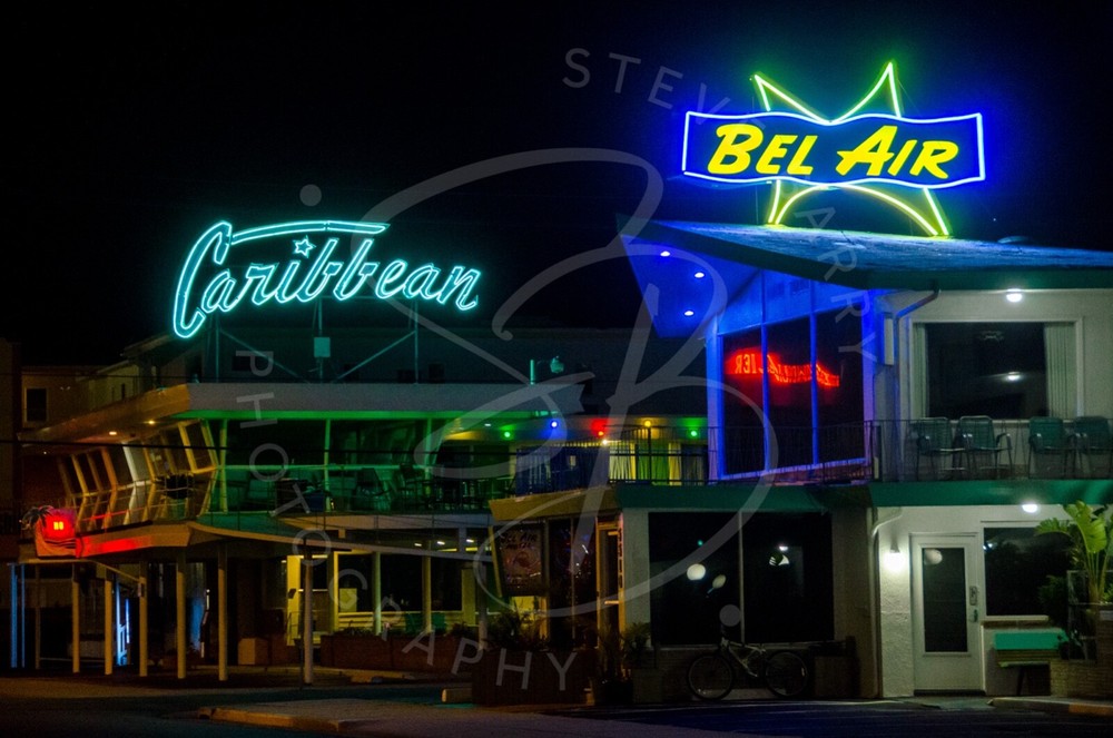 Bel Air and Caribbean Motels Wildwood Crest 8×12 Print Metallic Paper