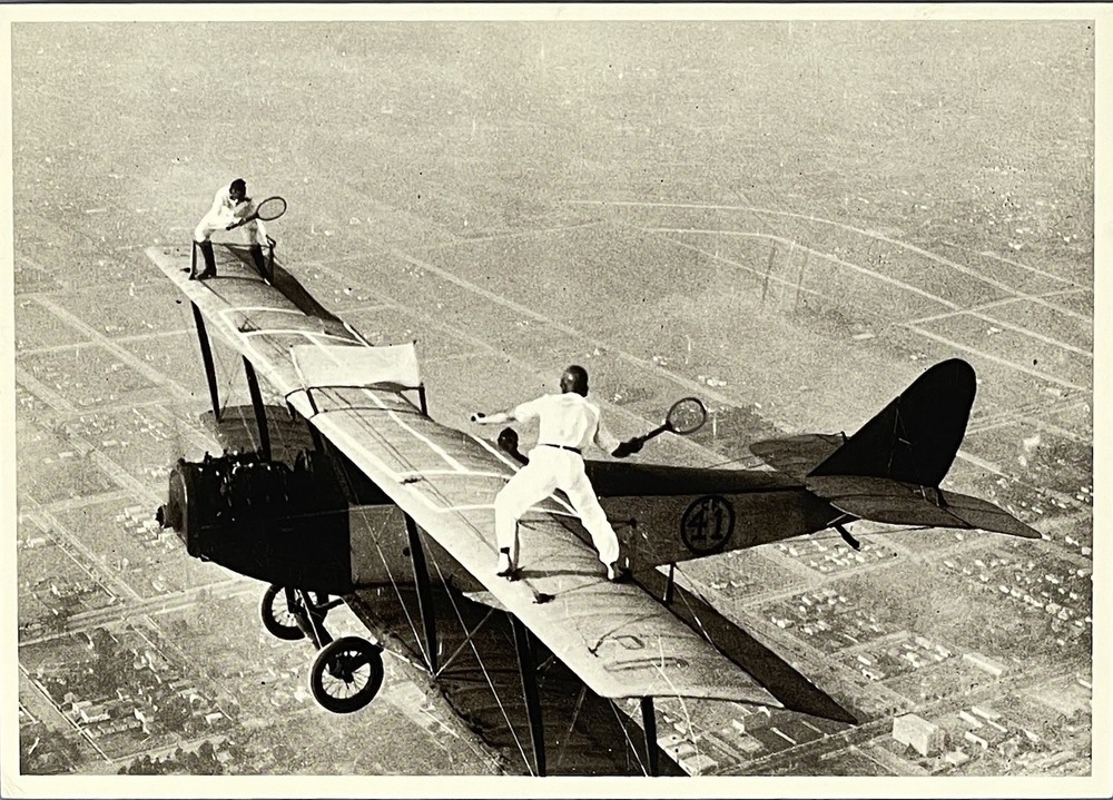 Ivan Unger & Gladys Roy Playing Tennis c. 1925 Fotofolio Art Photo Print Card