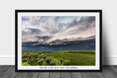 Great Plains Photography Print – Thunderstorm Over Prairie in Oklahoma