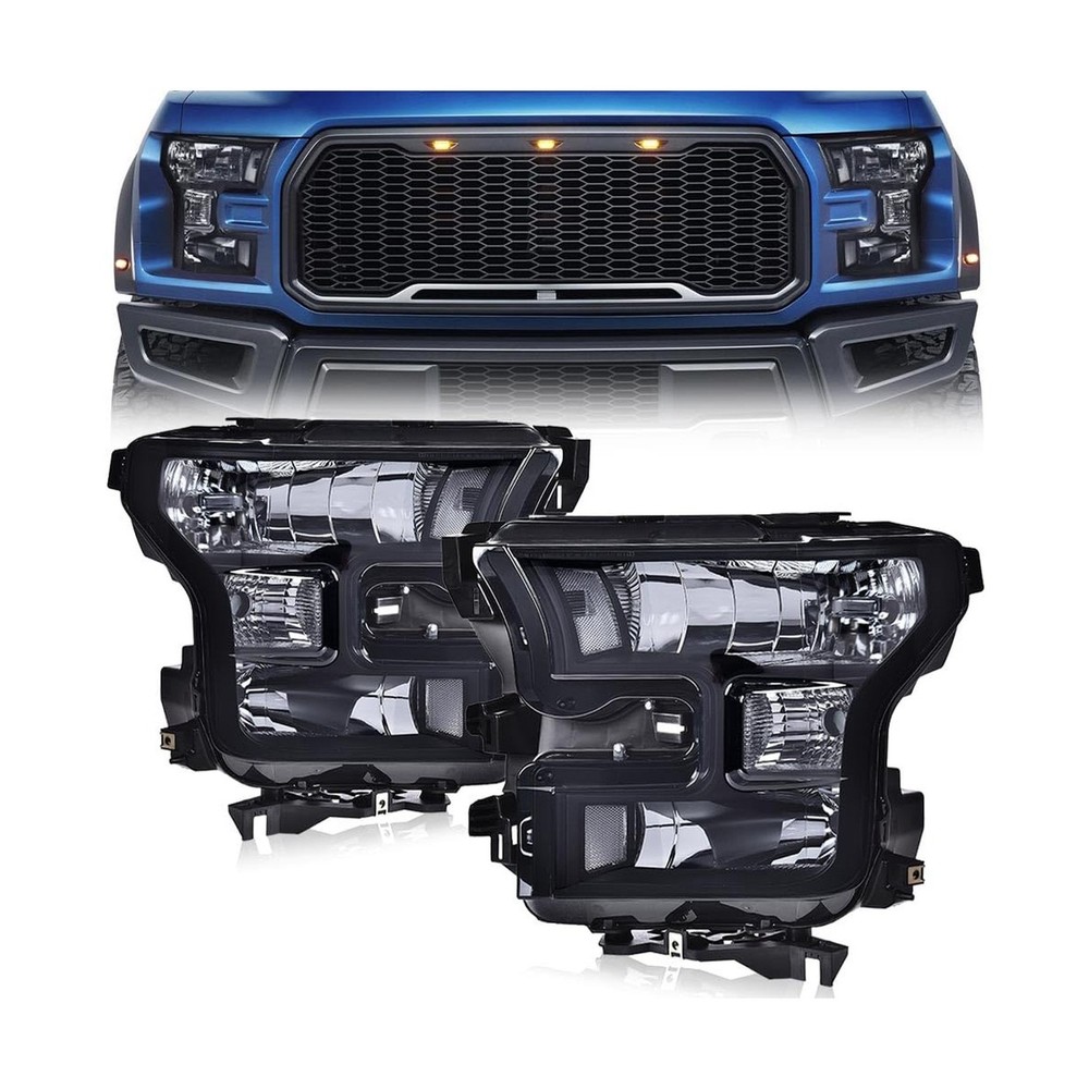 Headlights Assembly Compatible with 2015 2016 2017 Ford F150 | LH & RH Front …