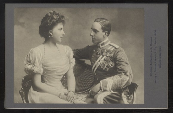 Cabinet Photo Alfonso XIII King of Spain with Wife Victoria… – 12374