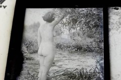 zwei alte Glasnegative – hübsche Frau Aktbilder – nude – nackt – 20-30er Jahre