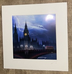 Signed JUREK NEMS 7.5” Original Photograph BIG BEN PARLIAMENT LAMBETH BRIDGE 10”