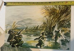 Lot 12 Vtg 1976 US Gov Military USMC Vietnam War WW1 WW2 Lithograph Poster Print