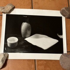 Photograph Print Janine Gordon Signed 16×20″ B/W Saki Cup Japanese Still Life