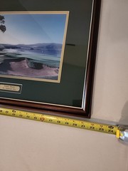 PEBBLE BEACH The Eighteenth Hole. Professionally Framed Picture. 17 & 1/2 X 22