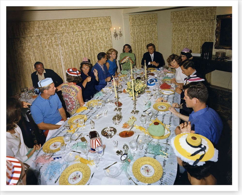 President John F. Kennedy Family Birthday For Father Joseph Silver Halide Photo