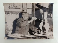 1954 Vintage Photo Pablo Picasso in His Ceramic Studio in Vallauris