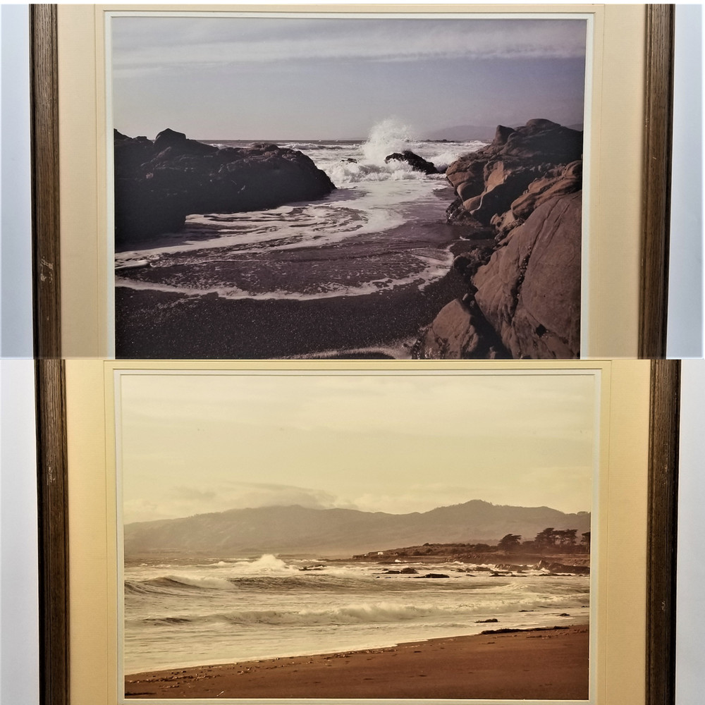 2 Art Gore Ocean Beach Photographs Original Print Colorado Artist Signed Framed