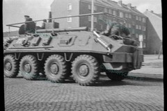 2x photo print approx. 13x18cm tank SPW Soviet GSSD German Democratic Republic Bernau #RUS-15_1089