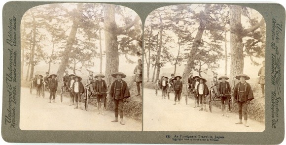 Stereo Photo Japan, As Foreigners Travel, Rickshaws – 10669741
