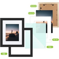 Golden State Art, 16×20 Picture Frame – Displays 11×14 Photo with Mat or 16×2…