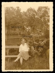 Konstadt 1931 – Woman on Park Bench – Opole 1930s – Wolczyn Poland – Photo 9x12cm