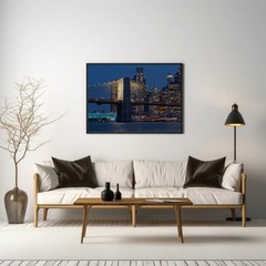 Original Fine Art Photograph of The Brooklyn Bridge at dusk