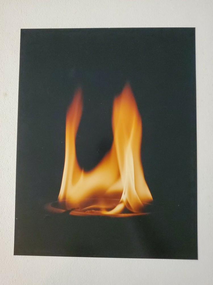 THE FLAME ORIGINAL SIGNED ART PHOTO COLOR STETTNER VTG MATTE NJ CAMERA FIRE