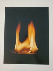THE FLAME ORIGINAL SIGNED ART PHOTO COLOR STETTNER VTG MATTE NJ CAMERA FIRE