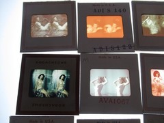 Vintage 1940’s 35 Female Pin-up Slides 35mm Single Slide Stereooptic cl