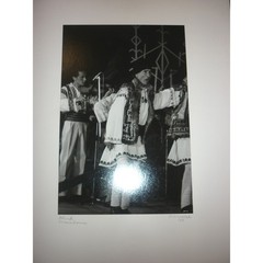 Vintage 1980 Signed P. Mestek Photography – Ohrid Macedonia Folk Dancers B&W
