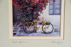 Beautiful color photograph of Paro’s Greece by Alan Klug framed & Matted Signed