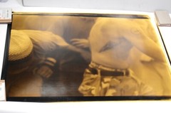 Janine Gordon Color Photograph Mural Mosh Pit Sepia Torso Total Control Of Chaos