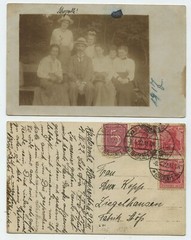 98300 – Family Group Picture – Photo as Postcard, Karlsruhe 8.4.1922