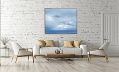 ‘Blue World’ photography on canvas 42″ x 32″ framed one of a kind