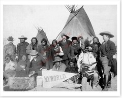 William F Buffalo Bill Cody With Indian Chiefs Silver Halide Photo