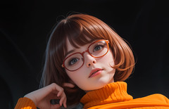 Velma Dinkley Being Kinky Sexy Scooby Metal Sign Wall Art 10″ x 14″
