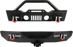 Off Road Front and Rear Bumpers Set Fit for Jeep Wrangler JK JKU 2007-2018 | Bui