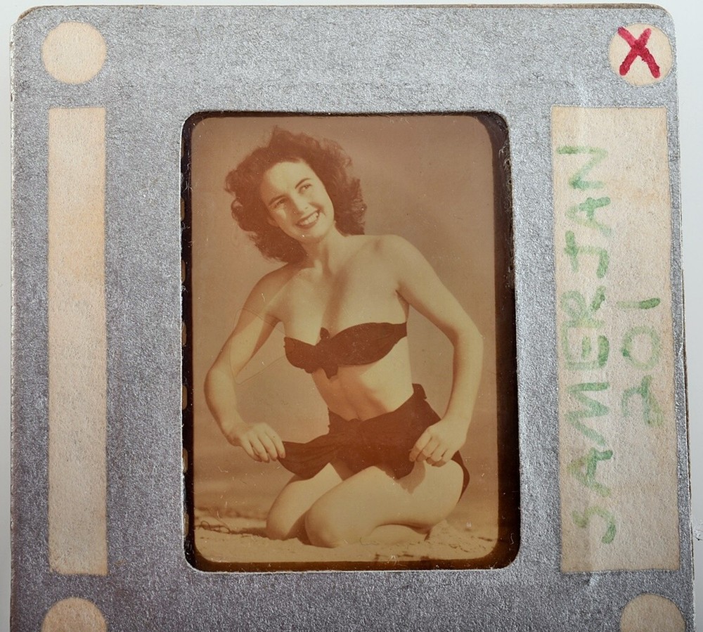 Original Film Slide Star Pinup Mona Knox by Legend Peter James Samerjan