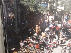 FRAMED 18X23 VINTAGE 1998 PHOTOGRAPH PHOTO STURGIS SD MOTORCYCLE RALLY DOWNTOWN