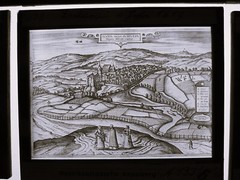 Erzgebirge cities after old engravings Annaberg etc. 14 historical glass pictures