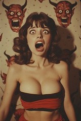 5 ~ 4X6 Glossy HORROR Fine Art ‘ SCREAM QUEEN ‘ Photo FANTASY Set ! 211359092