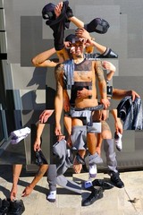 Jason Undressing – Fine Art Photocollag – 24×36 – TheHastingsGallery – FREE SHIP