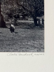 N RIVER CEMETERY by CHARLES FENDROCK B&W Photo 7×9 Artist Mounted & Signed