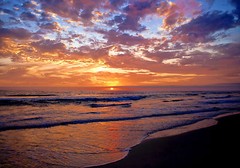 Australia sunset beach ocean art seascape print photo sea 700mm x 500mm