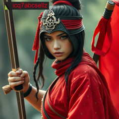Digital Image -Photo Wallpaper Background Desktop- AI Art- Ninja Red Warrior