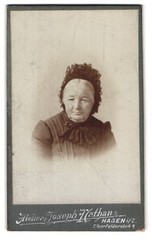Photograph Joseph Nathan, Hagen i/W., Elberfelderstrasse, portrait elderly lady