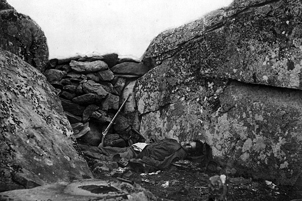 New Civil War Photo: Casualty at the Devils Den, Battle of Gettysburg – 6 Sizes!